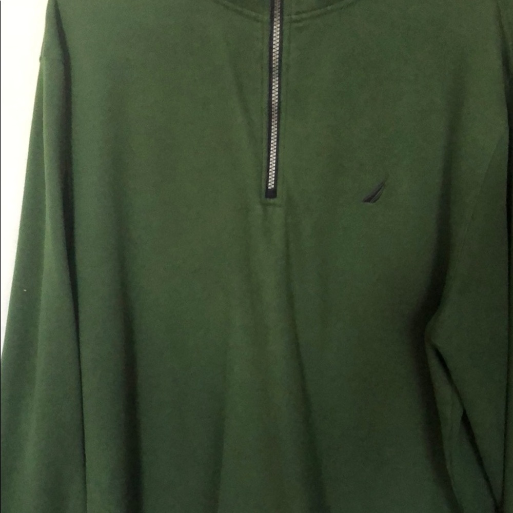 Men’s Green XXL Nautica 1/4 Zip Mock Pull-Over
